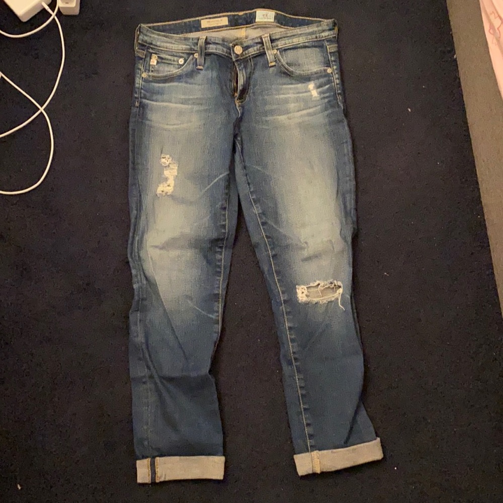 AG Cigarette Roll-Up Jeans
